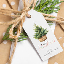 Kerstboom in mand gepersonaliseerd