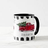 kerstboom in Red Truck Custom Mok (Voorkant rechts)
