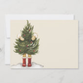 Kerstboom in vintage stijl Kerst Open Huis  Kaart (Achterkant)