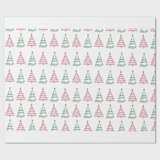 Kerstboom Inpakpapier (Vlak)