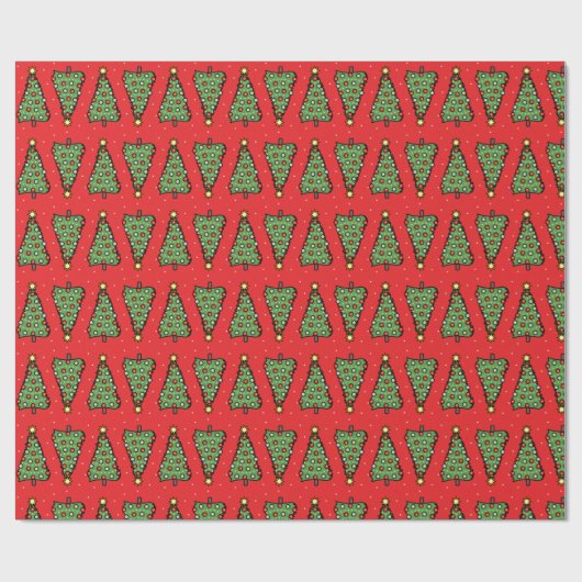 Kerstboom Inpakpapier (Vlak)