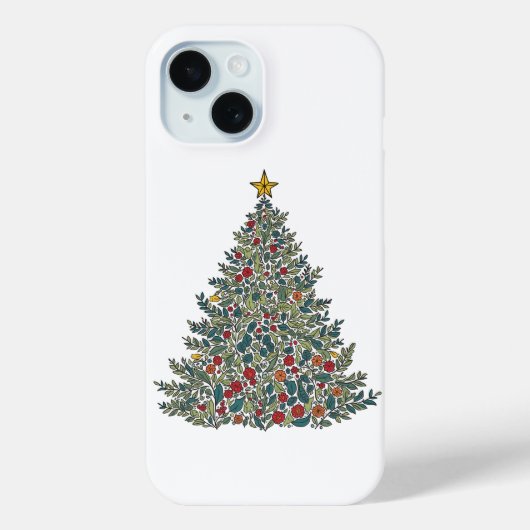 Kerstboom iPhone case (Achterkant)