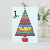 Kerstboom Joy Bedankkaart (Staand voorkant)