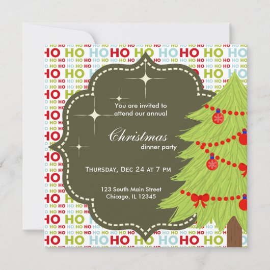 kerstboom kaart (Voorkant)