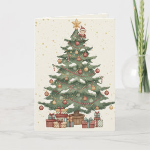 Kerstboom Kaart Cadeaus Onder de Boom