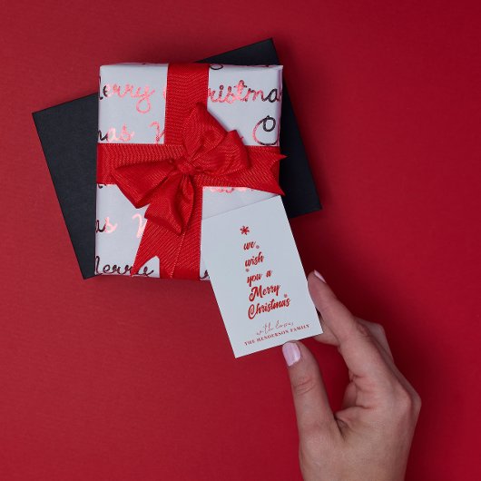 Kerstboom kalligrafie | Achternaam Notitiekaartje