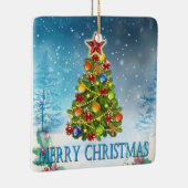 kerstboom keramisch ornament (Rechts)