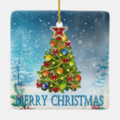 kerstboom keramisch ornament (Achterkant)