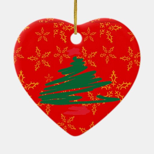 Kerstboom Keramisch Ornament (Achterkant)