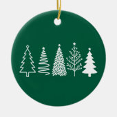 kerstboom keramisch ornament (Voorkant)