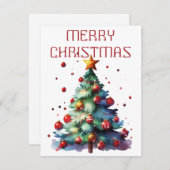 Kerstboom - Kerst Kaart (Voorkant / Achterkant)