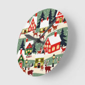 Kerstboom Kerstdorp sneeuwfoto Ronde Klok (Hoek)