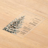 "Kerstboom kerstfeest | feestdag Acryl Uitnodigingen (Laagn)