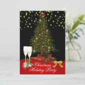 Kerstboom kerstfeestdag kaart (Staand voorkant)