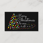 kerstboom, kerstfeestelijke uitnodiging informatiekaartje (Voorkant)