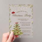 Kerstboom, kerstfeestfeest acryl uitnodigingen (Insitu (Draagbaar))
