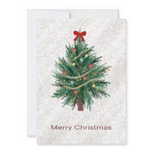 Kerstboom kerstkaart handgetekend