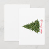 Kerstboom- Kerstmis, Vrede, Vreugde Vlakke Kerstka (Voorkant / Achterkant)