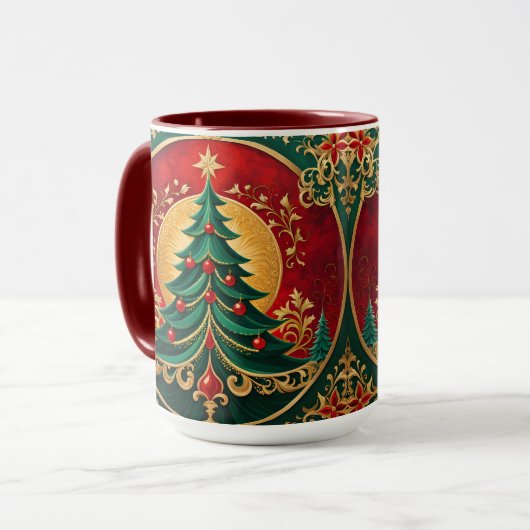 Kerstboom Kerstmug Mok (Voorkant links)
