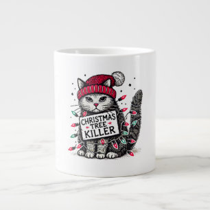 kerstboom killer cat extra grote beker
