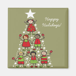 kerstboom Kinder feestdag Gift Magnet Magneet