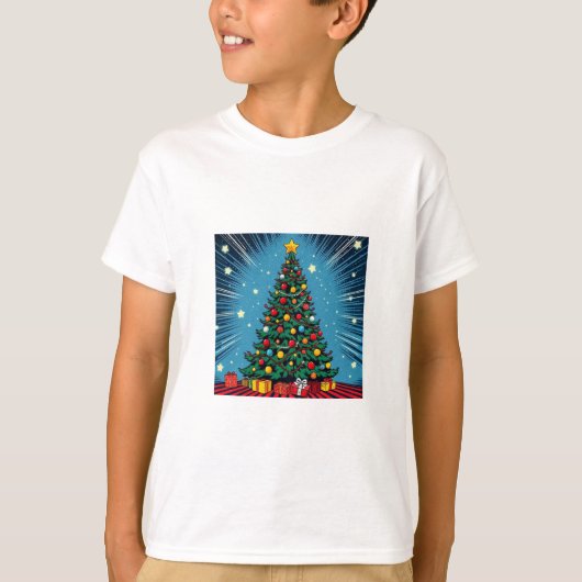 Kerstboom kinder t-shirt (Voorkant)
