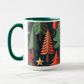 Kerstboom kleurrijk patroon mok (Links)
