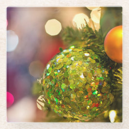 Kerstboom kleurrijke drank glazen onderzetter