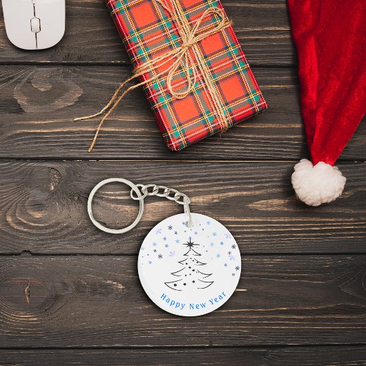 Kerstboom kunst Sleutelhanger