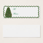 kerstboom Label Kaart (Voorkant /achterkant)