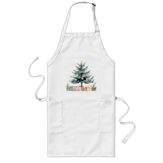 Kerstboom lang schort (Voorkant)