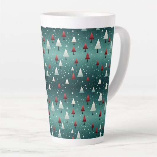 Kerstboom latte Mok (Rechterhoek)