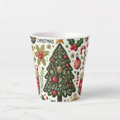 kerstboom latte mok (Voorkant)