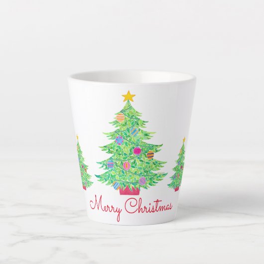 Kerstboom latte Mok (Voorkant)