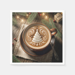 Kerstboom latte servet