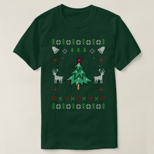 Kerstboom Lelijke Kerst T-shirt (Design voorkant)