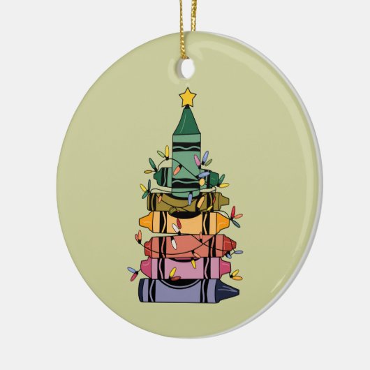 Kerstboom Leraar Life Gift Onderwijs Keramisch Ornament (Links)