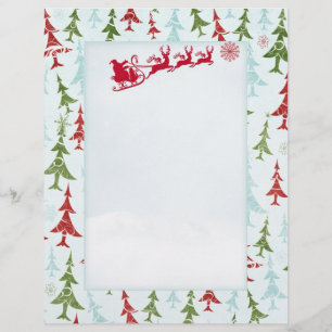 Kerstboom Letter Santa Letterhead