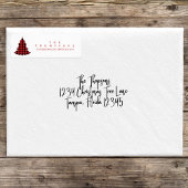 Kerstboom Leuke Buffel Plaid Eenvoudig Etiket