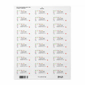 Kerstboom licht retour adres labels (Full Sheet)
