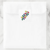 Kerstboom lichten 50 vierkante sticker (Tas)