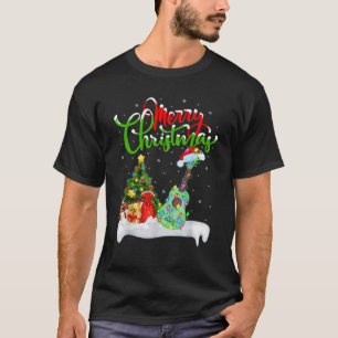 Kerstboom Lichtjes Kerstman Hoed Muziekinstrument  T-shirt