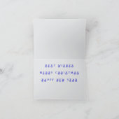 Kerstboom, lint, ski winter vakantie kaart (Binnen)