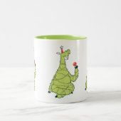 kerstboom Llama Tweekleurige Koffiemok (Center)