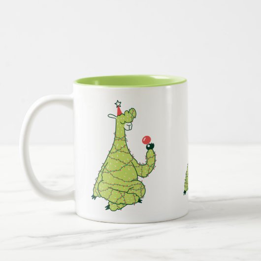 kerstboom Llama Tweekleurige Koffiemok (Links)