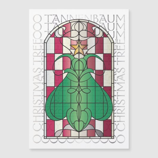 Kerstboom magneet Kaart (Voorkant)