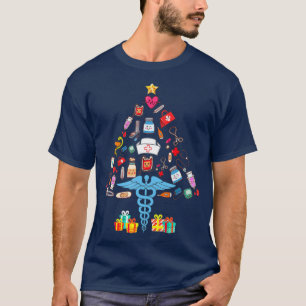 Kerstboom Medische hulpmiddelen Funny Zuster op Ke T-shirt