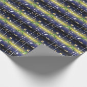 Kerstboom - Meisjes die lopen Cadeaupapier (Hoek)