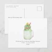 Kerstboom: melkdruk feestdagenkaart (Voorkant / Achterkant)