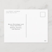 Kerstboom: melkdruk feestdagenkaart (Achterkant)